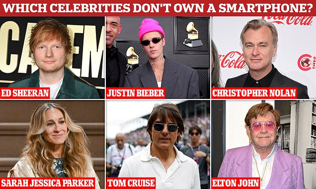 Which celebrities don't own a smartphone?