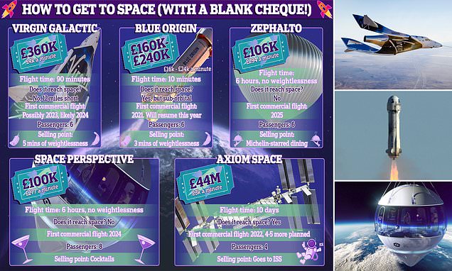 Who will win the space TOURISM race? MailOnline takes a look