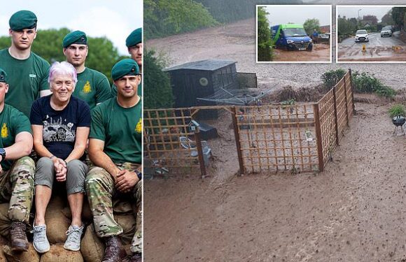 Woman reveals squad of Royal Marines came to rescue after flash floods