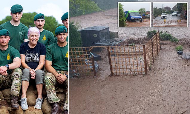 Woman reveals squad of Royal Marines came to rescue after flash floods