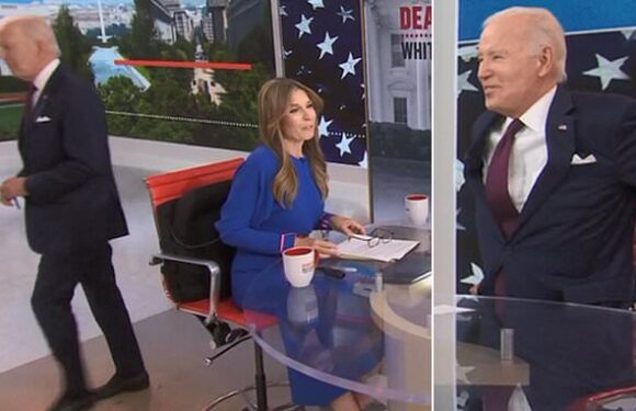 Bizarre moment Biden, 80, walks off at end of live MSNBC interview