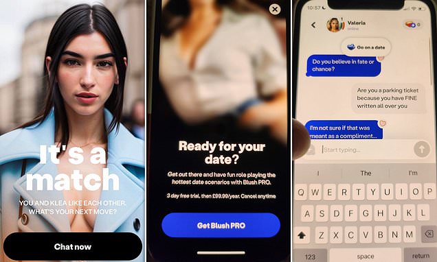Can an AI lover help improve your flirting? MailOnline tests Blush