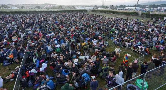 Glastonbury queue begins as revellers fume stewards woke them up to move 10ft