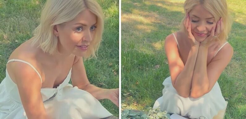 Holly Willoughby looks angelic in white dress on day off from This Morning