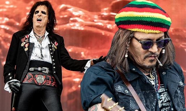 Johnny Depp and his band Hollywood Vampires play at Pinkpop festival