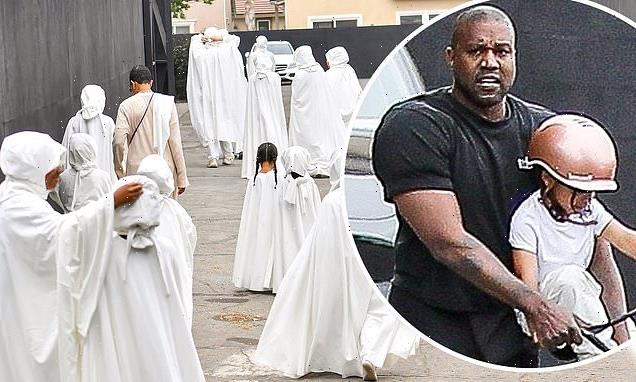 Kanye West's kids lead Sunday Service congregation in robes