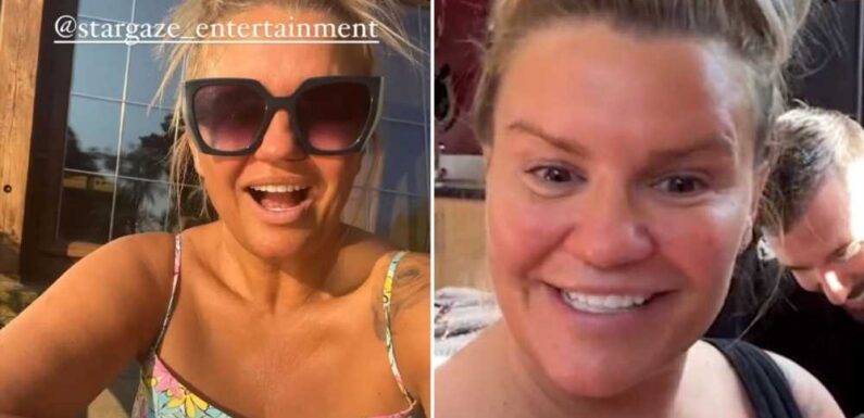 Kerry Katona looks slimmer than ever after weight loss as she shows off massive garden with trampoline | The Sun