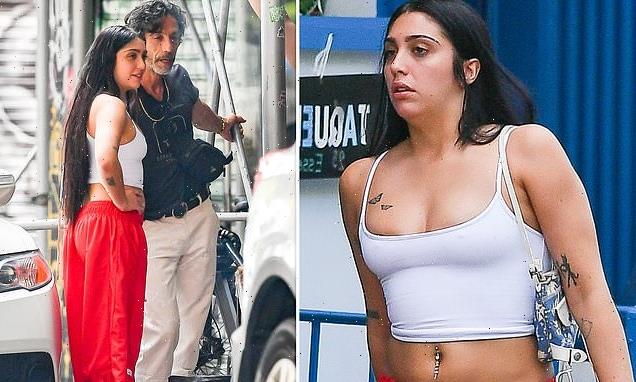 Lourdes Leon rocks a casual outfit while out with father Carlos Leon