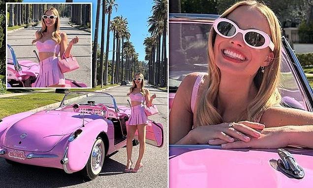 Margot Robbie embraces her inner Barbie to kick off the press tour