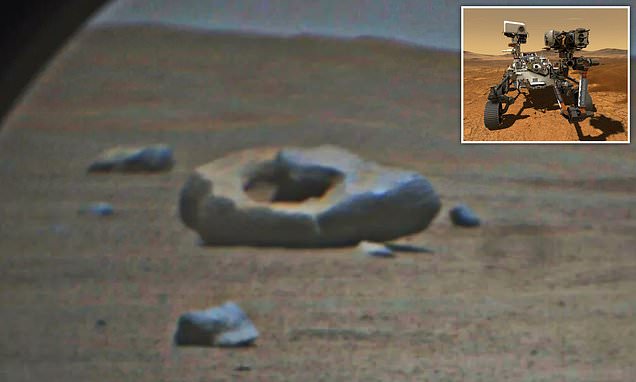 NASA's Perseverance rover spots a bizarre DONUT-shaped rock on Mars