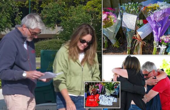 Parents of Nottingham rampage victim Barnaby Webber visit tributes