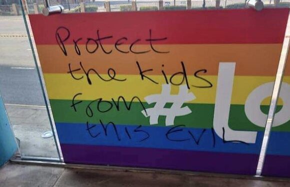 Police investigating 'hateful behaviour' after Pride flags are defaced