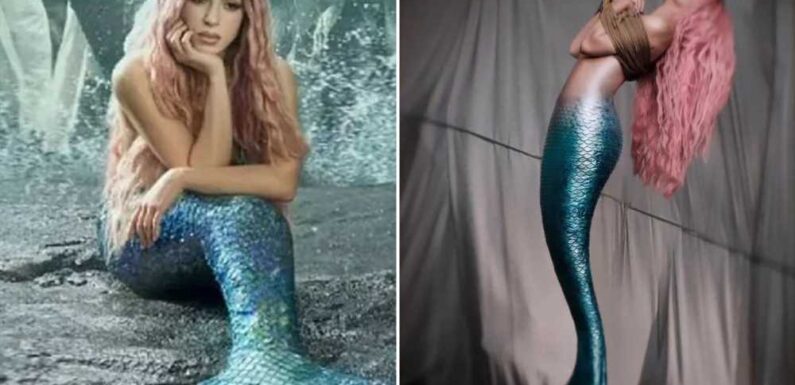 Shakira transforms into a shackled mermaid in new music video taking swipe at ex Gerard Piqué | The Sun