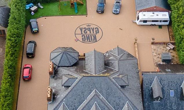 Tyson Fury's VAST Gypsy King logo dominates the outside of his home