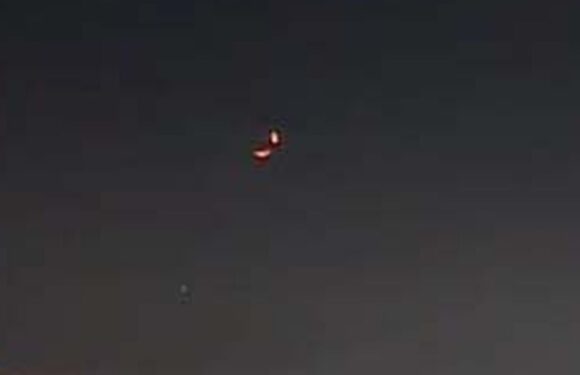 UFO filmed flying near where family ‘saw 10ft aliens walking in garden’