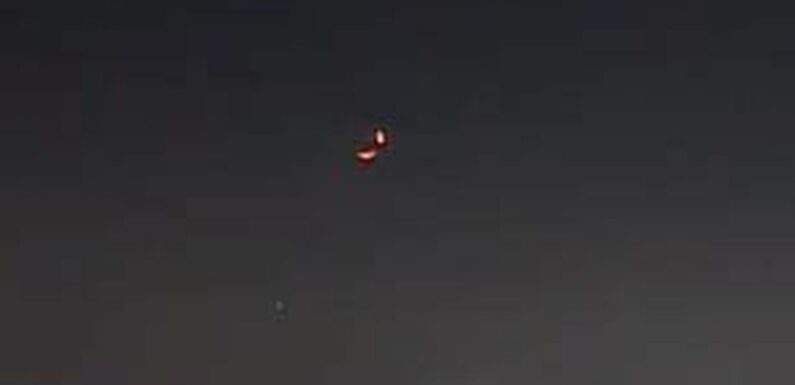 UFO filmed flying near where family ‘saw 10ft aliens walking in garden’