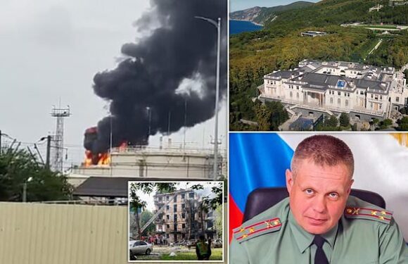 'Ukraine drone' strike hits oil refinery 80 miles from Putin's palace