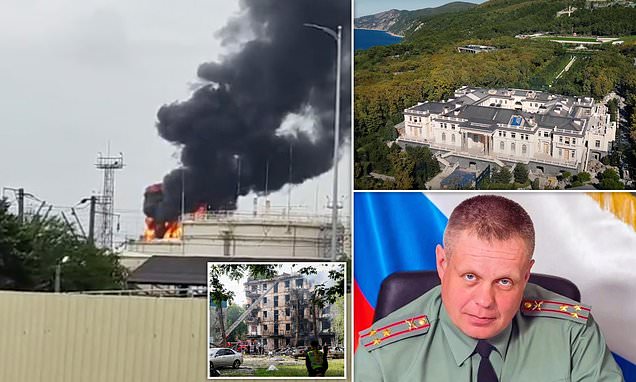 'Ukraine drone' strike hits oil refinery 80 miles from Putin's palace