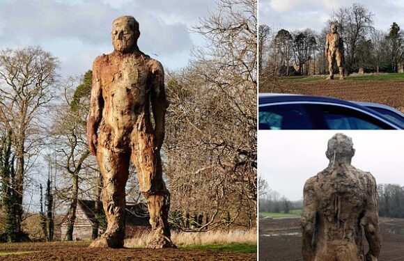 Villagers slam plans to light up giant statue of a naked man at night