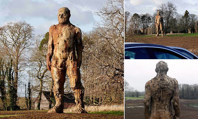 Villagers slam plans to light up giant statue of a naked man at night