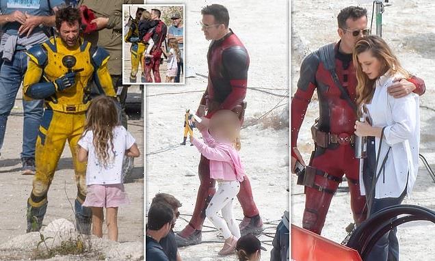 Blake Lively brings daughters to visit Ryan Reynolds on Deadpool 3 set