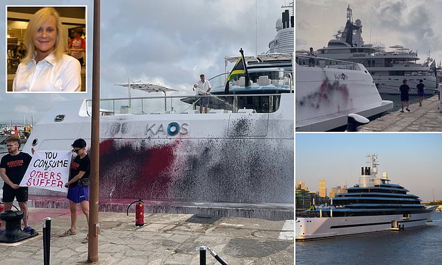 Eco mob vandalises Walmart heiress's £241million superyacht