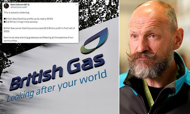 Fury at British Gas as profit surges by nearly 900% to nearly £1bn