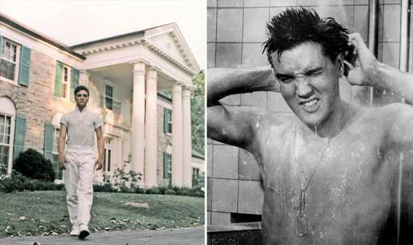 Graceland upstairs unseen – Elvis’ second private bathroom showered in gold