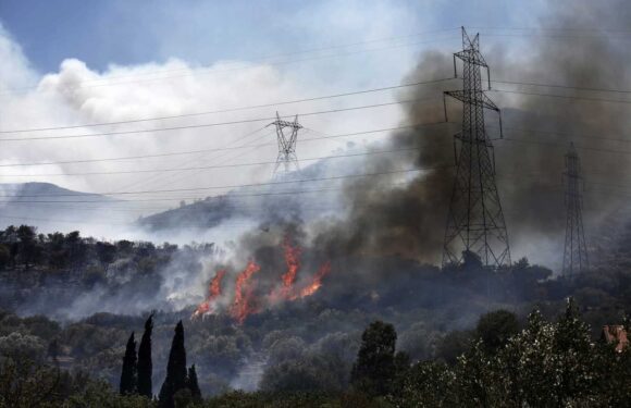 Greek seaside resorts EVACUATED as massive wildfires erupt near Athens in 44C Charon 'heat storm' torching Europe | The Sun
