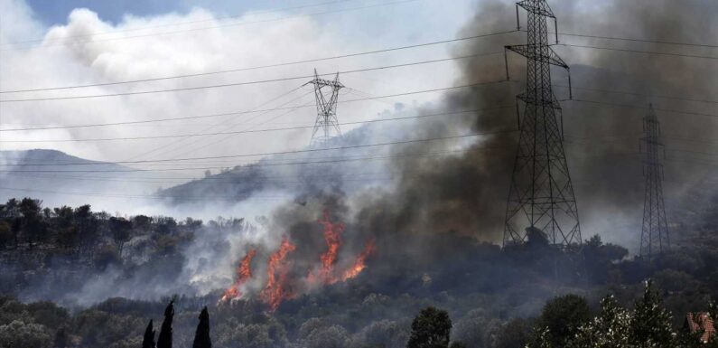 Greek seaside resorts EVACUATED as massive wildfires erupt near Athens in 44C Charon 'heat storm' torching Europe | The Sun