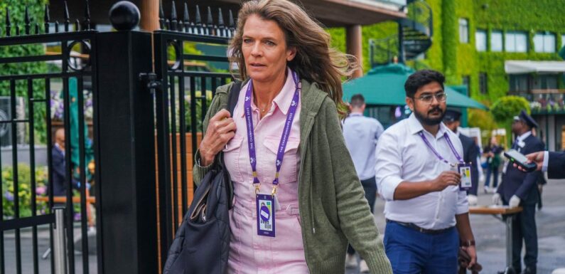 Heartbroken Annabel Croft arrives at Wimbledon following husband’s shock death