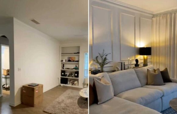 I made my boring walls look WAY classier & elegant using some stick on moulds, it looks like I’ve employed an architect | The Sun