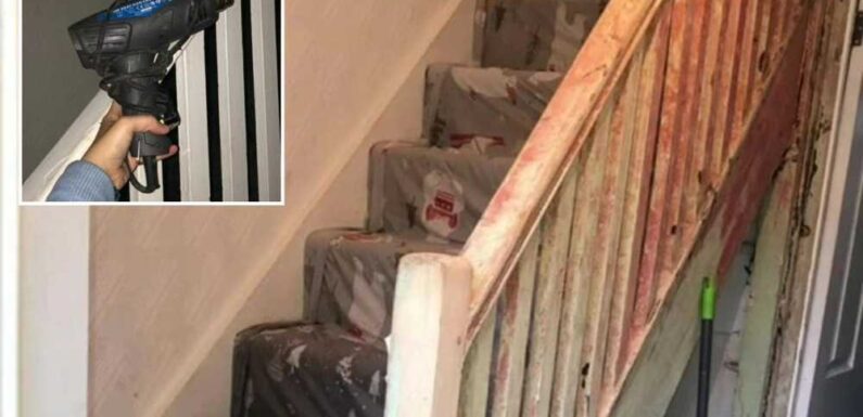 I transformed my old council house staircase using a simple £15 buy, it was SO easy and took no time at all | The Sun