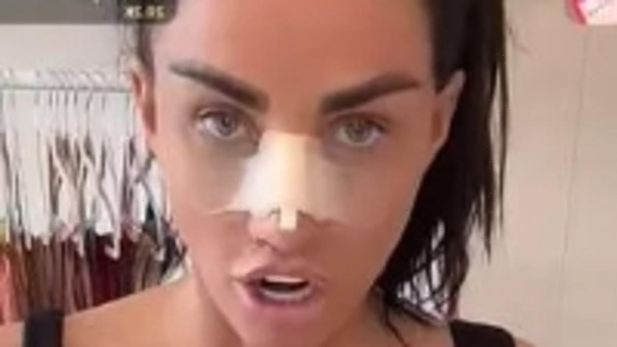 Katie Price health update after going under the knife for nose job