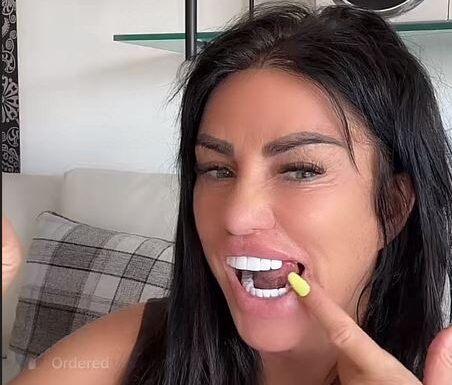 Katie Price reveals her gappy smile as veneer falls out live on TikTok | The Sun