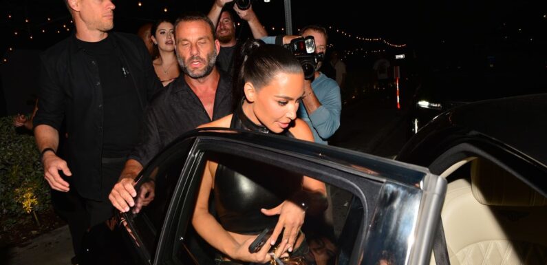 Kim Kardashian looks sensational in all-black outfit as she enjoys dinner with friends