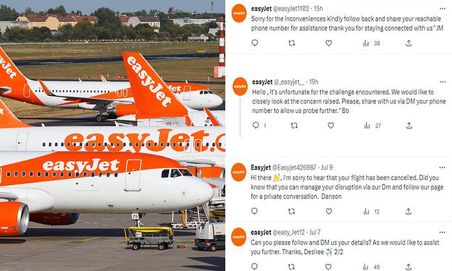 Scammers are targeting people affected by EasyJet flight cancellations