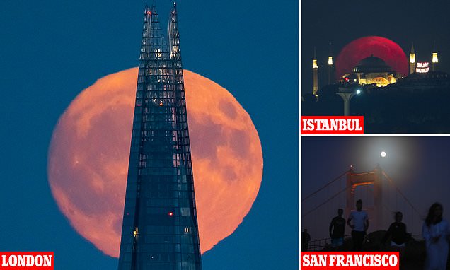 Stunning images show Buck supermoon light up skies around the world