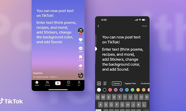 TikTok launches text-only posts as social media innovation race…