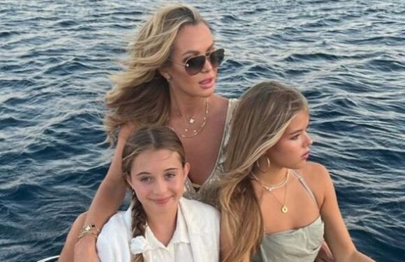 Amanda Holden wows in low-cut dress for sweet holiday snap with daughters