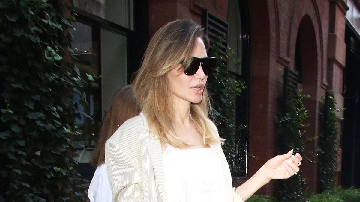 Angelina Jolie steps out in NYC with daughter Vivienne and son Pax