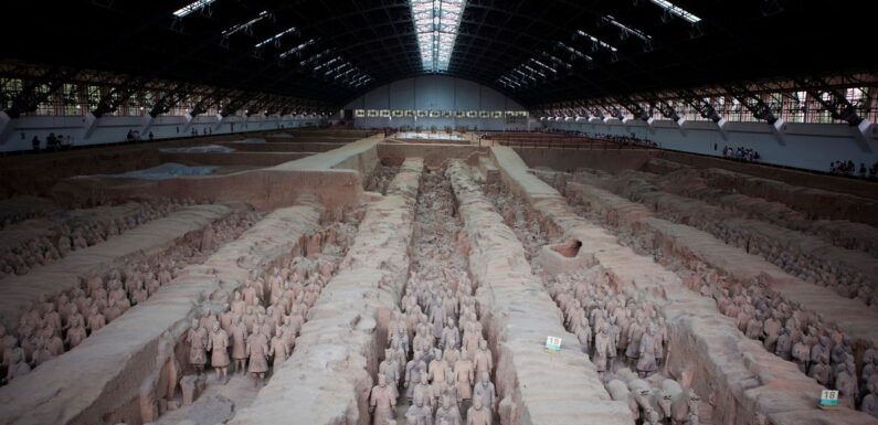 Archaeologists fear ‘volatile’ emperor’s tomb surrounded by stone soldiers