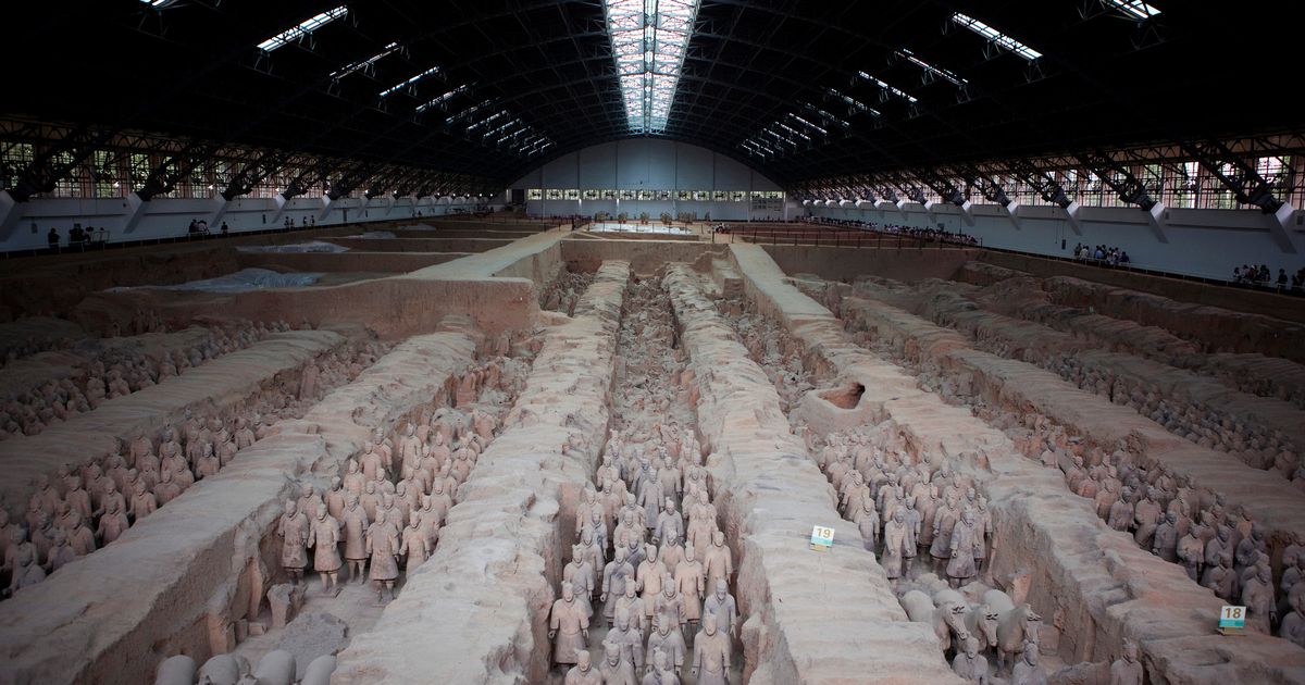 Archaeologists fear ‘volatile’ emperor’s tomb surrounded by stone soldiers