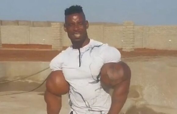 Bloke with huge biceps has people baffled and comparing him to ‘Russian Popeye’