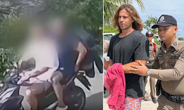 Chef seen with partner on a scooter in Thailand before 'brutal murder'