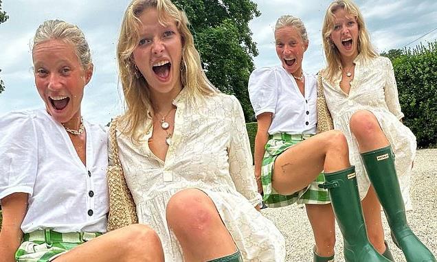 Gwyneth Paltrow, 50, poses with her mini-me daughter Apple Martin, 19