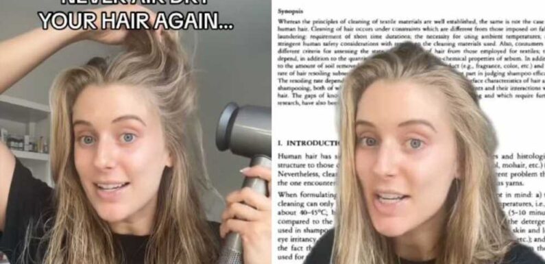 Hair expert reveals gross reason your hair lasts longer between washes if you blow dry rather than air dry it | The Sun