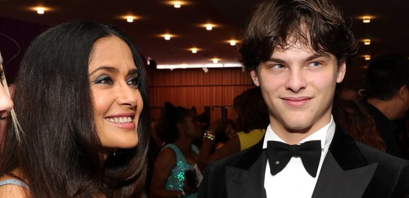 Linda Evangelista shares tribute to her son's stepmother Salma Hayek