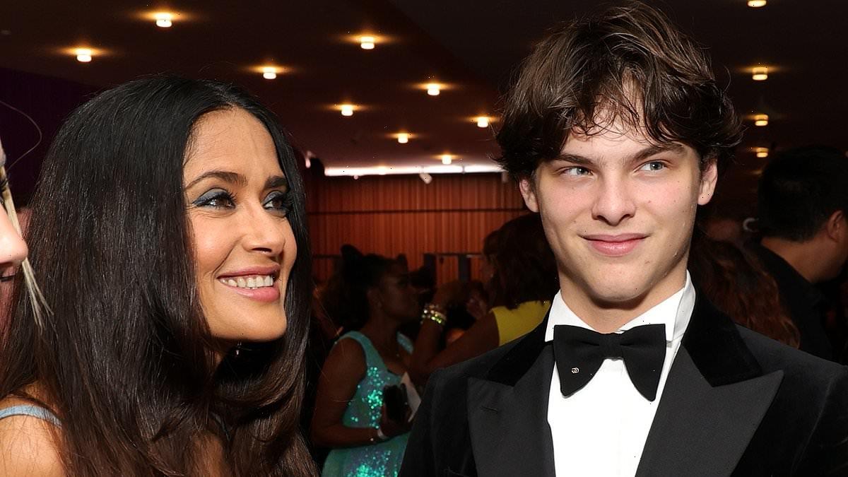 Linda Evangelista shares tribute to her son's stepmother Salma Hayek