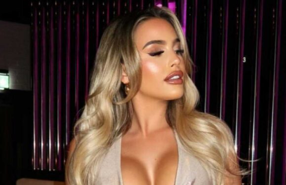 Love Island’s Ella Barnes goes braless in plunging gold dress | The Sun